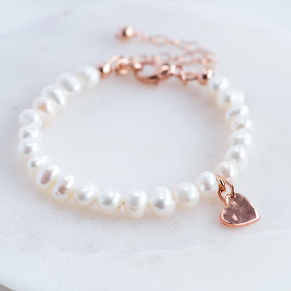 pearl christening bracelet
