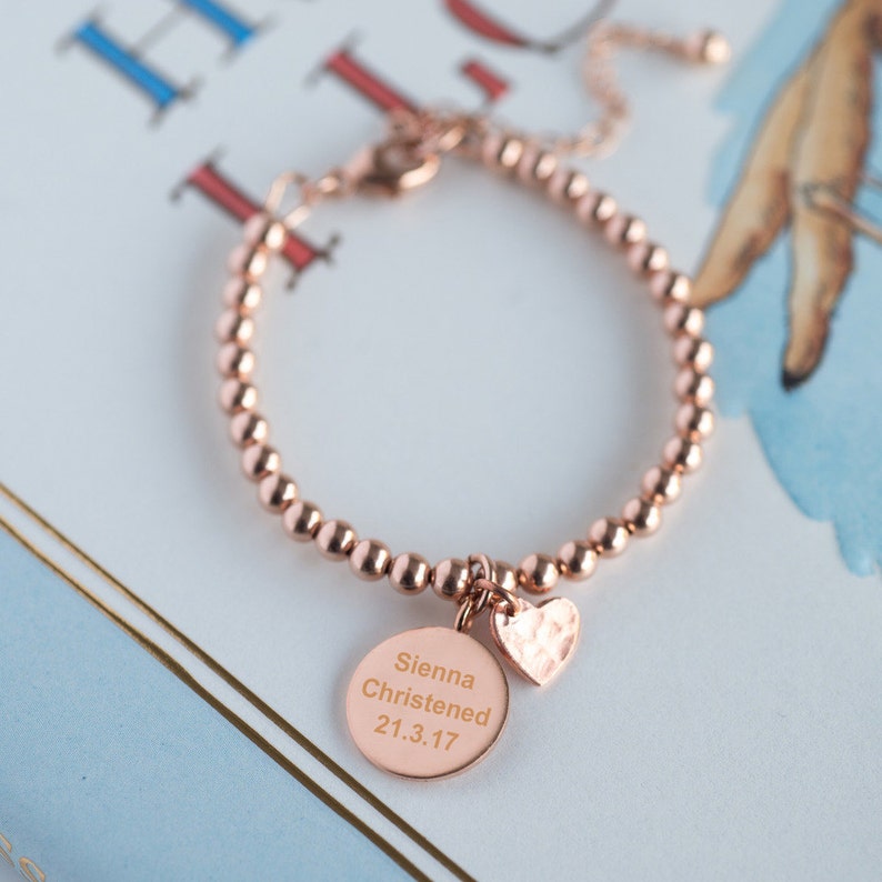 gold christening bracelet