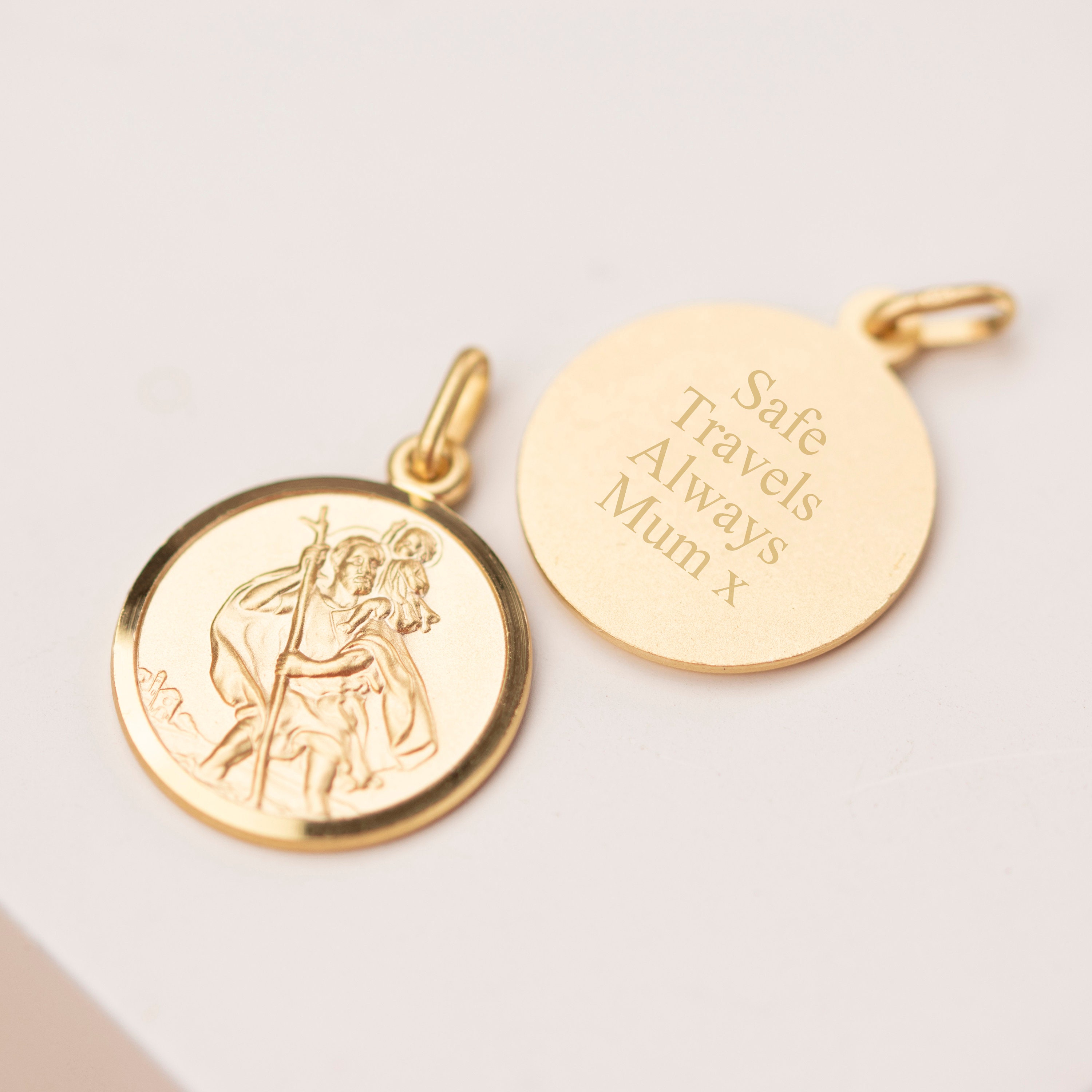 18ct Yellow Gold St Christopher Religious Medal | Cerrone Jewellers