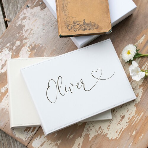 Leather 'baby' Record Book Personalized Baby Journal Etsy UK