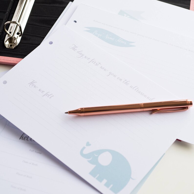 Leather 'baby' Record Book Personalized Baby Journal Etsy UK