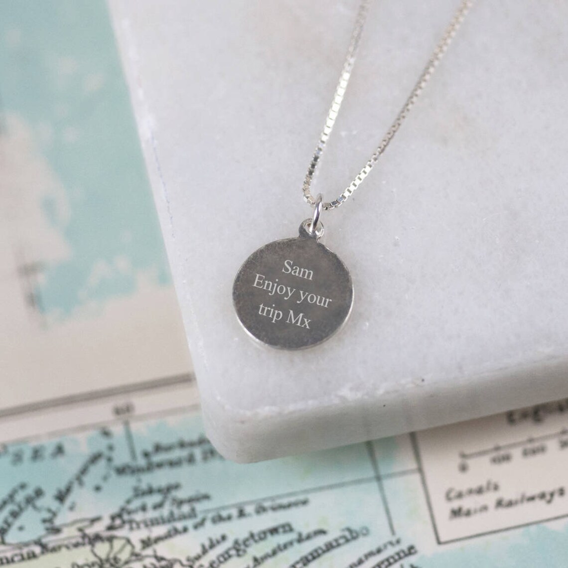 Sterling Silver St Christopher Pendant Necklace Silver Etsy