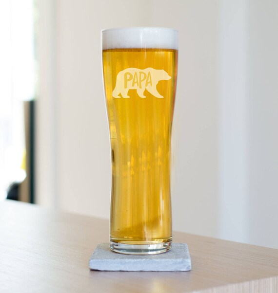 papa bear beer glass