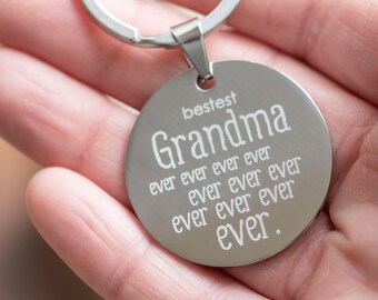 Bestest Grandma Ever Ever Keyring, Personalized Keyring for Grandma
