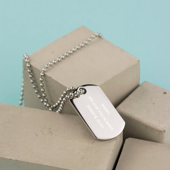 Military dog top tags for men