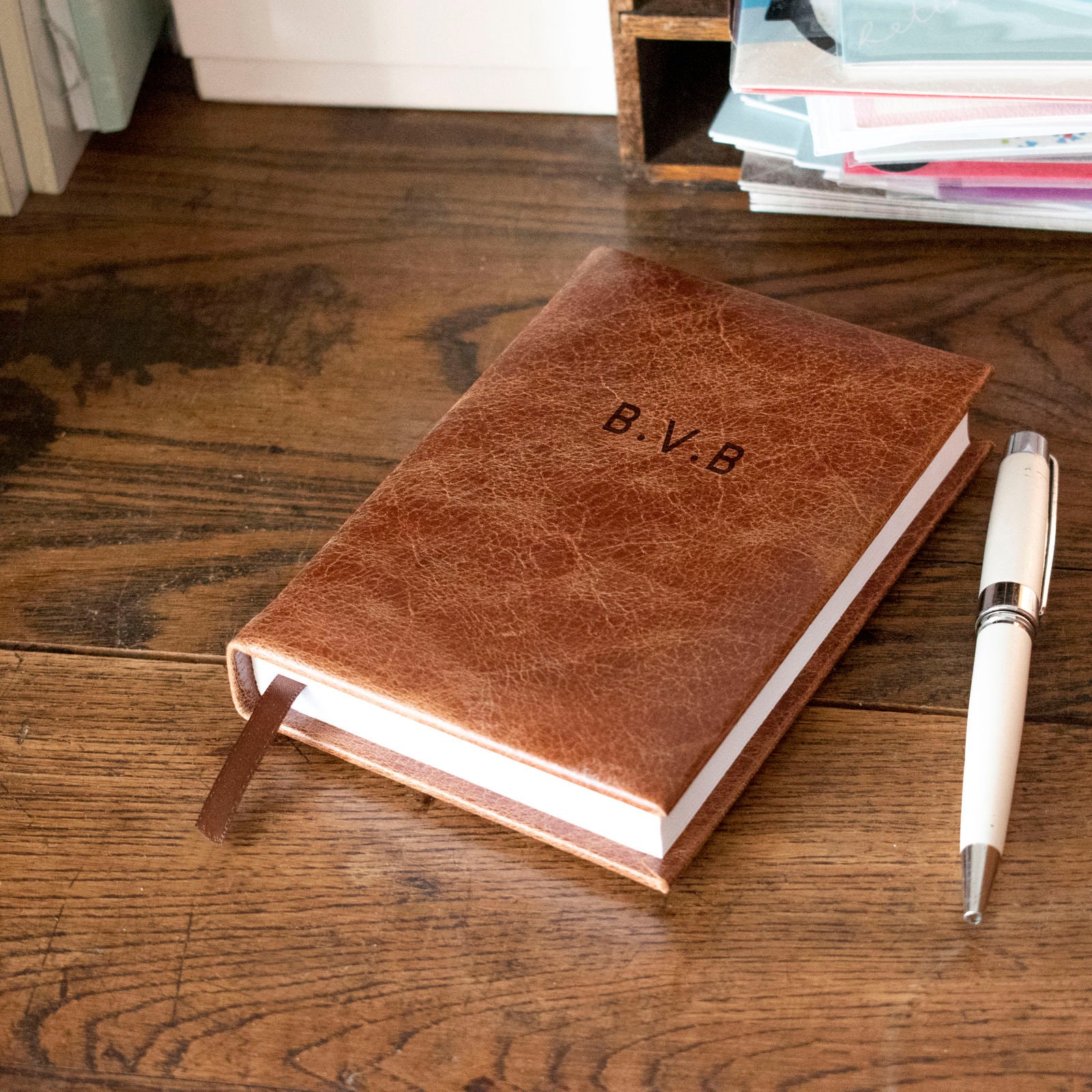 A Line a Day 5 Year Recycled Leather Diary, Vintage Looking for