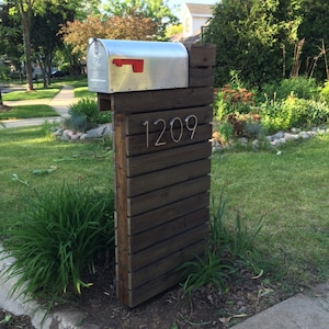 Modern Design Mailbox - Dark Walnut