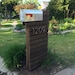 Modern Design Mailbox - Dark Walnut 