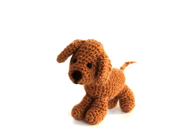 crochet VIZSLA dog, miniature vizsla puppy, mini dog figurine, collectible doggie, amigurumi pet, stuffed dog doll, tiny dog soft, dog lover