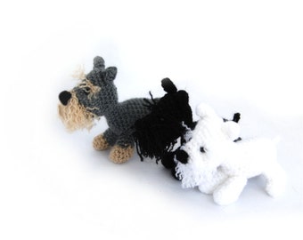 SCHNAUZER dog, miniature  Schnauzer, crochet dog, amigurumi pet, schnauzer lovers, stuffed dog doll, small gift for men, pet lovers