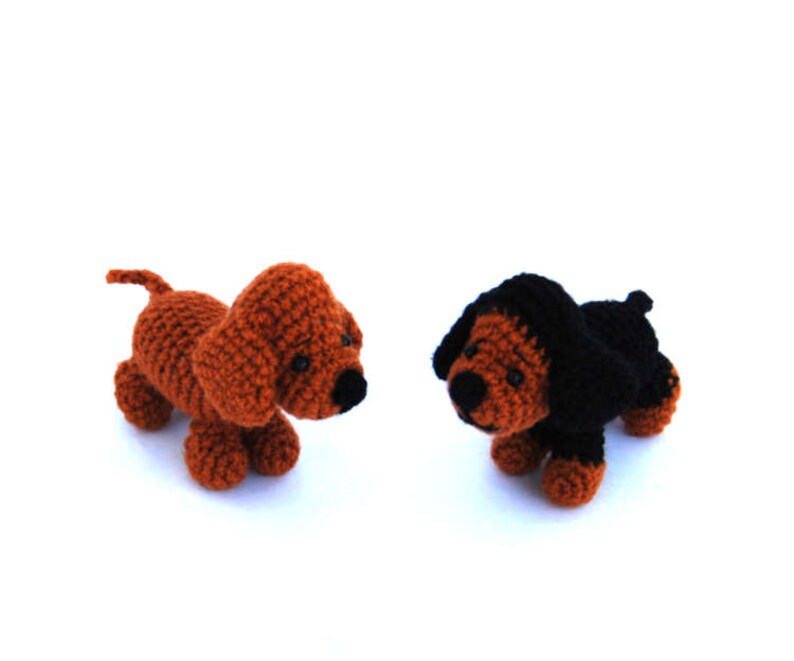Crochet dachshund tiny stuffed pet little amigurumi Etsy