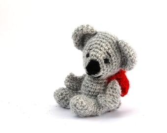 amigurumi koala, crochet koala, stuffed koala, plush koala, tiny koala doll, miniature koala, knit koala doll, amigurumi doll, small koala