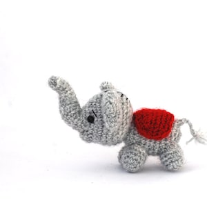 amigurumi elephant, tiny elephant doll, small toy, little elephant plush, crochet elephant, stuffed animal, lucky elephant, fortune doll