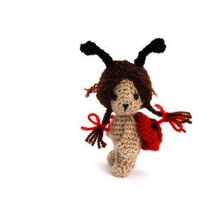 Häkeln Marienkäfer, kleine Marienkäfer Puppe, Insekt Puppe, Marienkäfer Sammlerstück, Miniatur Marienkäfer, Amigurumi Marienkäfer, gefüllte Marienkäfer, kleine Bug