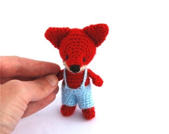 Miniatur Fuchs gehäkelt Waldtier kleiner Amigurumi Fuchs kleiner Fuchs kuscheln süßes Geschenk für Kinder kleines Püppchen rot Waldtier Spielzeug