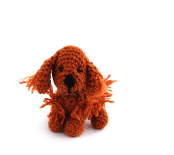 Irish SETTER Crochet Dog Tiny Red Setter Miniature Dog