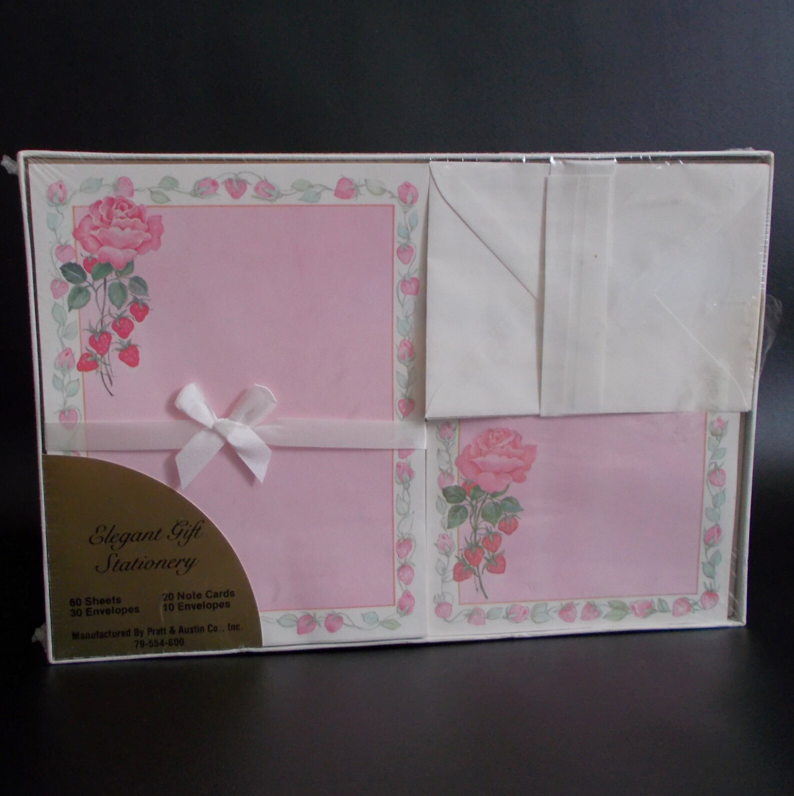 Pratt & Austin Elegant Stationery Set Roses Paper Note Cards Etsy