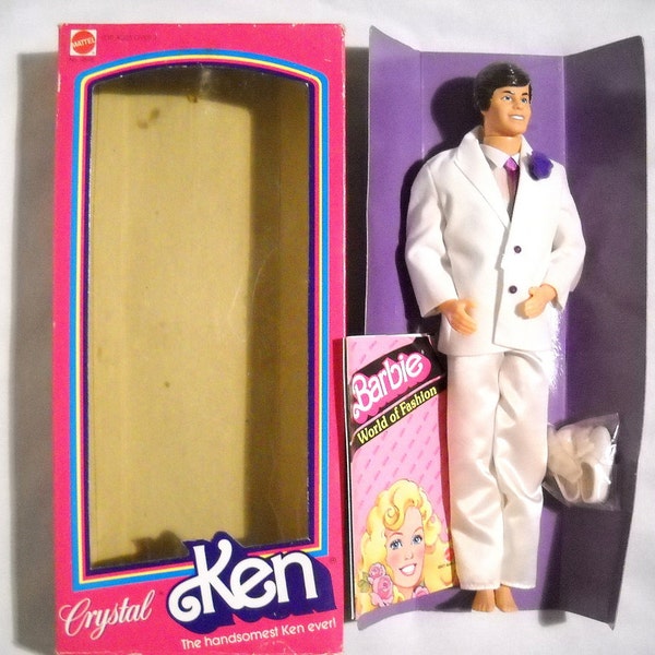 Crystal Ken Barbie Doll Mint With Box Complete On Liner Mattel 1983