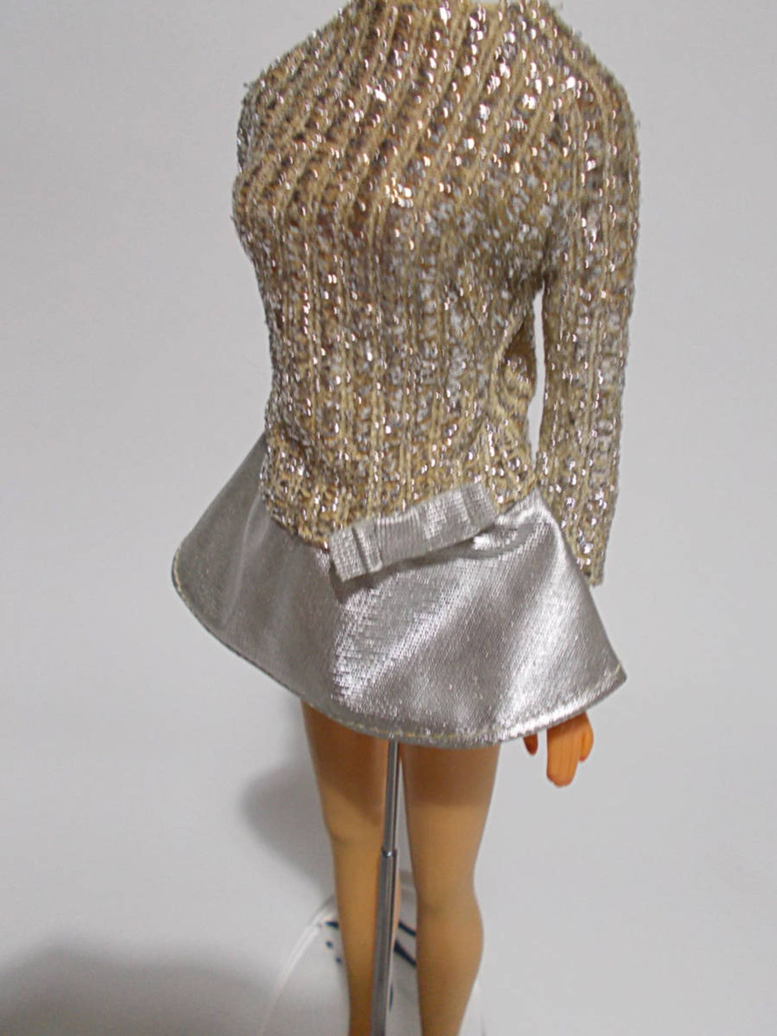 Barbie Silver Sparkle Dress 1885 Fashion AKA Salute to Silver Etsy