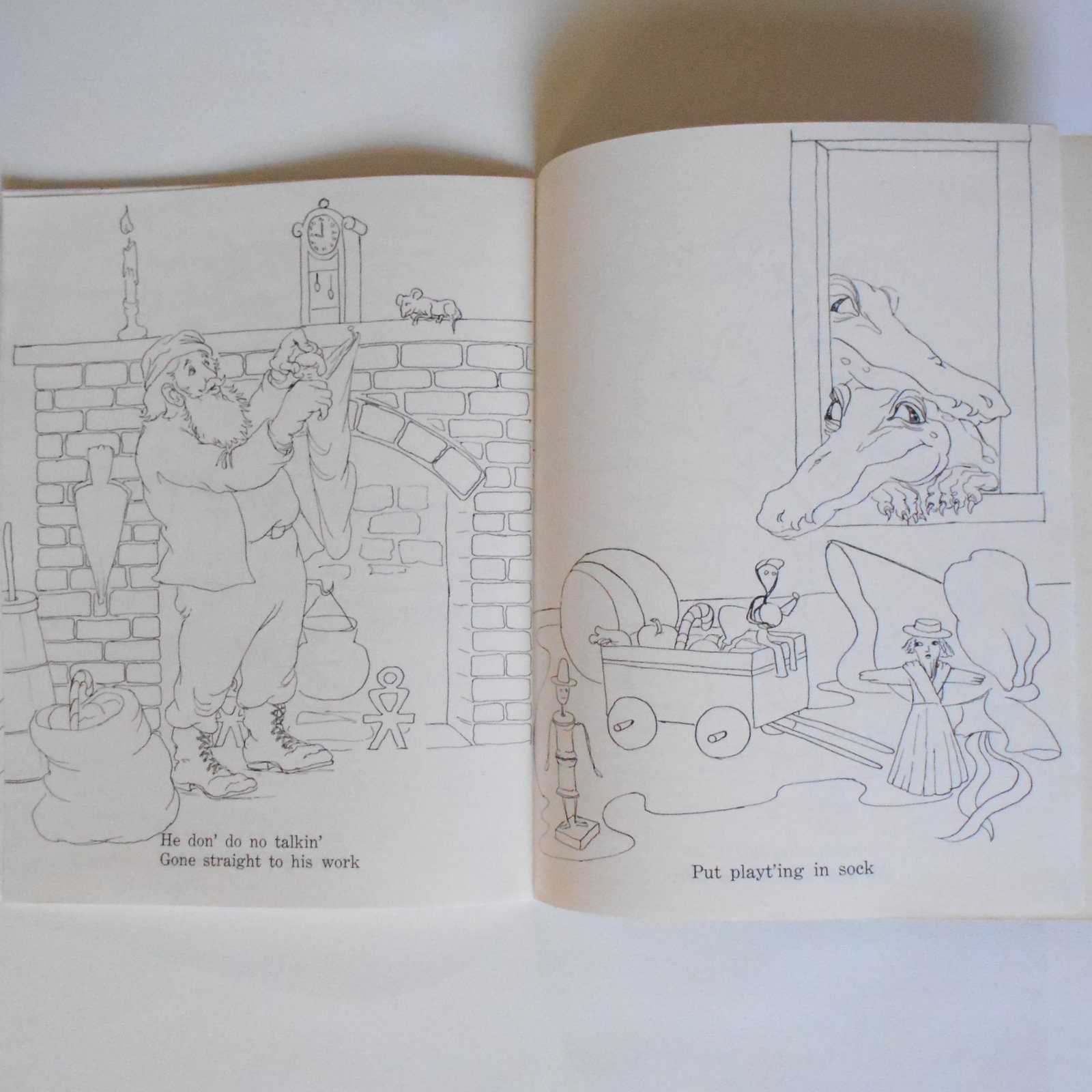 Cajun Night Before Christmas Coloring Book 1983 Illustrated By | Etsy