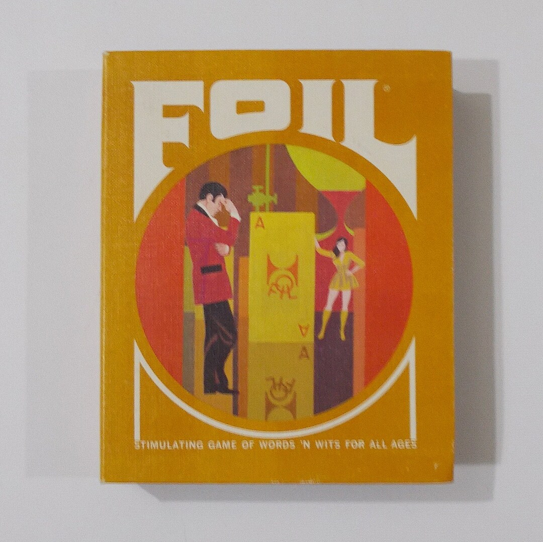 Foil 3M Gamette Bookshelf Game Words N Wits Card Game With Box Timer