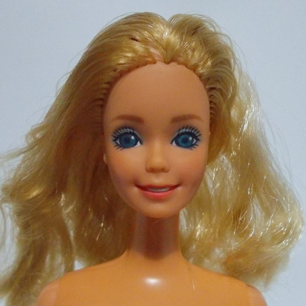 Vintage Blonde Barbie Doll Superstar Era Doll Early 80's Doll Bent Arms Maybe Peaches Crystal Or Day To Night