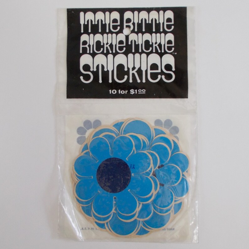Rickie Tickie Stickies Stickers Blue Flower Power Four Packs Etsy