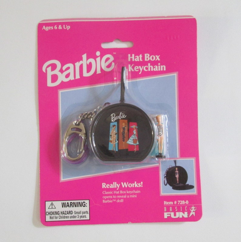 Barbie Keychain Vintage Barbie Hatbox Miniature Barbie Doll Etsy