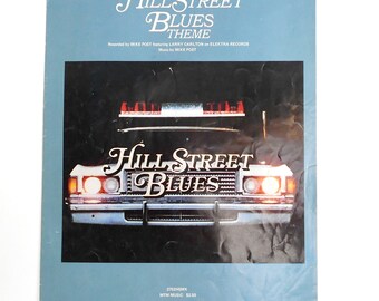 Hill Street Blues Sheet Music Cop Show Theme Song Mike Post MTM Solid Gold Music TV Memorabilia 1980