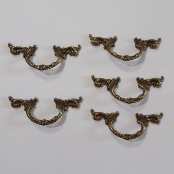 French Provincial Baroque Drawer Handle Lot 5 Brass Dresser Etsy