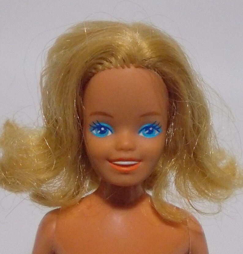 Island Fun Skipper Nude Doll Restyled Flip Hairstyle Vintage 80s Barbie Sister