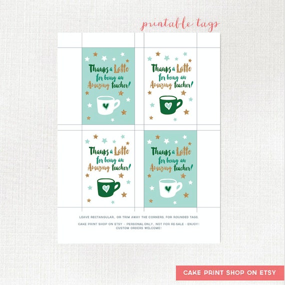 Because of a Latte trainer tag, printable trainer present tag, Trainer Espresso card reward tag, Trainer appreciation printable tag, espresso reward tag photograph regarding Thanks a Latte Printable named Due a Latte instructor tag, printable trainer reward tag, Instructor Espresso card reward tag, Instructor appreciation printable tag, espresso reward tag