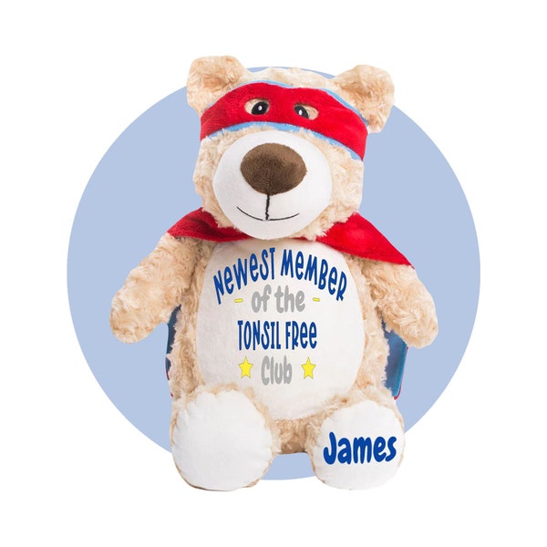 Tonsillectomy Gift - Personalized Tonsil Surgery Bear - Get Well Soon Gift Package - Gift for Child Tonsil Surgery - Kid Tonsil Removal Gift