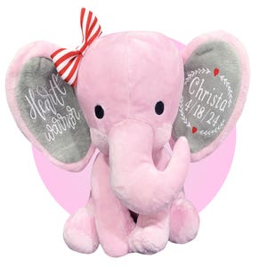 Heart Surgery Gifts for Kids - Personalized Pink Elephant Scar Buddy - Baby Heart Surgery Gift - Child Heart Surgery Gift - CHD Awareness