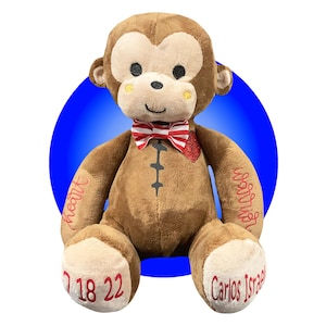 Herz-Chirurgie Geschenk für Kinder - Personalisierter CHD Affe - Scar Buddy Begleiter - CHD Awareness Geschenk