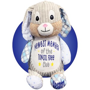 Tonsillectomy Gifts for Kids - 17&quot; Tonsil Bunny - Choose Your Color - Tonsillectomy Recovery Gifts for Kids - Tonsil Removal Gifts for Kids