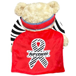 Childhood Cancer Gifts - Personalized Cancer Teddy Bear, Different Colors Available, Cancer Awareness Gift, Get Well Soon, Leukemia Presents image 12