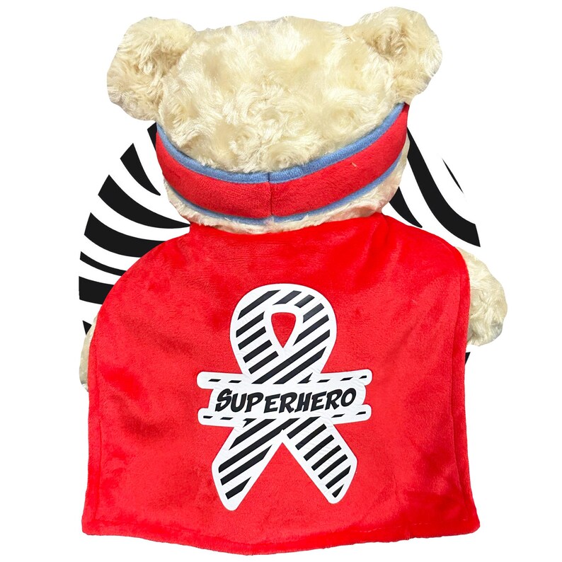 Childhood Cancer Gifts - Personalized Cancer Teddy Bear, Different Colors Available, Cancer Awareness Gift, Get Well Soon, Leukemia Presents image 12