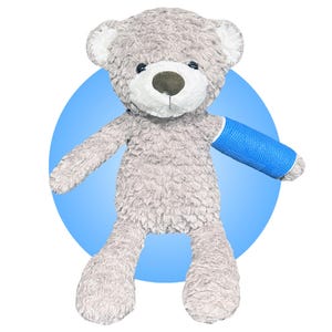 Regalo braccio rotto per bambini - Orsetto con gesso - Regalo gamba rotta - Guarisci presto gamba rotta - Regali per infortuni infantili per bambini di Kikilishop
