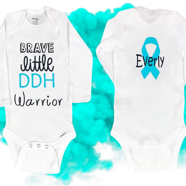 Hip Dysplasia Bodysuits - Personalized - DDH Awareness Bodysuits - DDH Aware Bodysuit - Developmental Dysplasia Hip Clothing - DDH Warrior