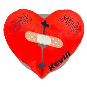 Heart Surgery Pillow - Personalized Surgery Recovery Pillow - Seatbelt Wedge Pillow - Coughing Pillow - Heart Warrior CHD Awareness Gifts