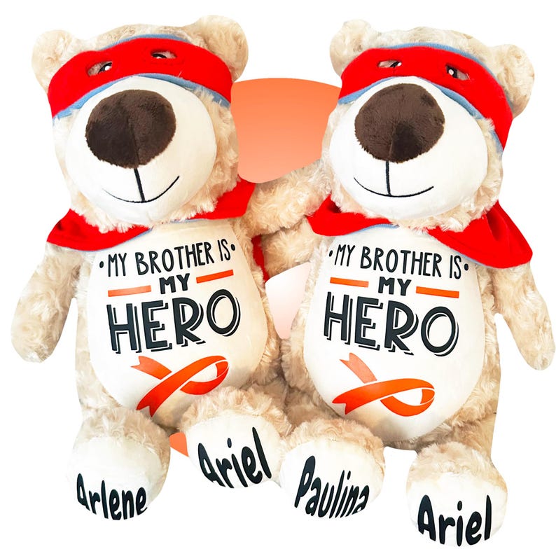 Childhood Cancer Gifts - Personalized Cancer Teddy Bear, Different Colors Available, Cancer Awareness Gift, Get Well Soon, Leukemia Presents image 17