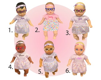 Dolls with Glasses, Dolls wearing glasses, Glasses for dolls, Doll Gift for Granddaughter, Gifts for Daughter, First doll for little girl