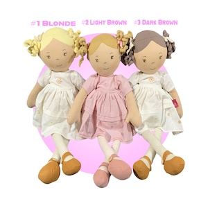 Schattige gepersonaliseerde poppen - Kies de naamkleur - Poppen voor kleine meisjes - Perfect gepersonaliseerd kerstcadeau - Zacht lichaam 16&quot; babypop