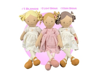 Adorable Personalized Dolls - Choose The Name Color - Dolls for Little Girls - Perfect Personalized Christmas Gift - Soft Body 16" Baby Doll