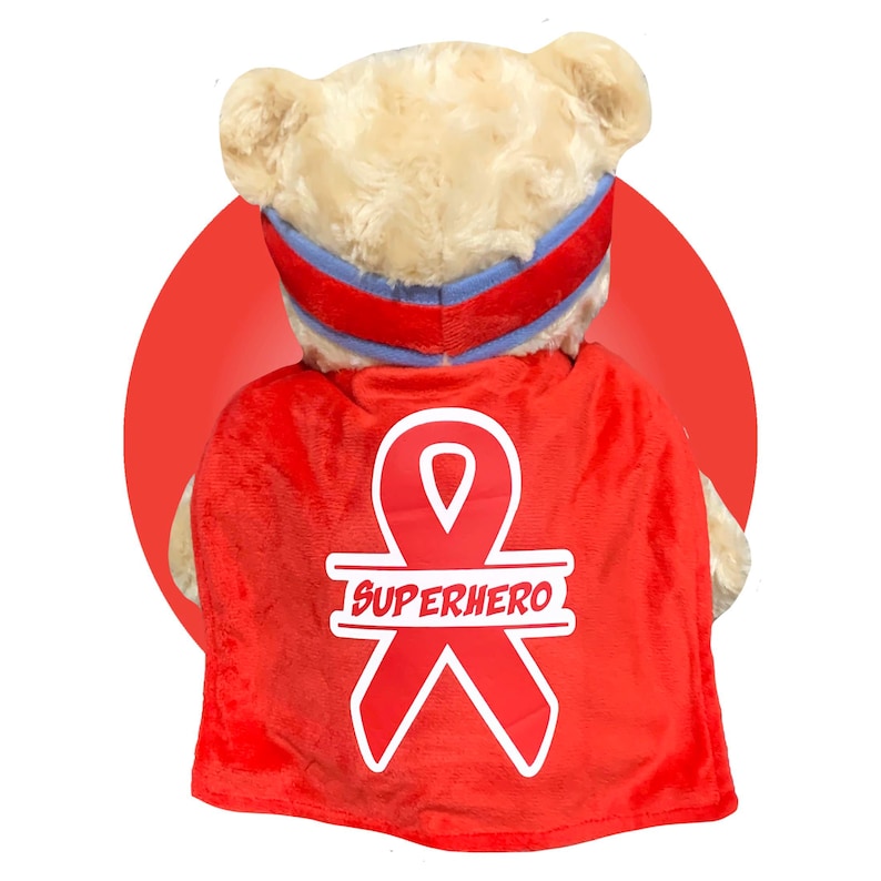 Childhood Cancer Gifts - Personalized Cancer Teddy Bear, Different Colors Available, Cancer Awareness Gift, Get Well Soon, Leukemia Presents image 20