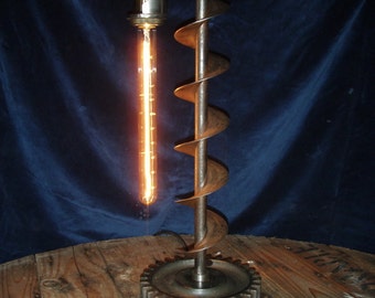 Table lamp.Desk Lamp.Recycled.Reclaimed.