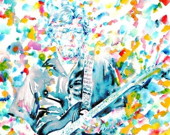 ERIC CLAPTON watercolor portrait - POSTER - various sizes! art print painting guitar