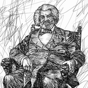 FREDERICK DOUGLASS Ink Portrait - Poster - Various Sizes Available! Art ...
