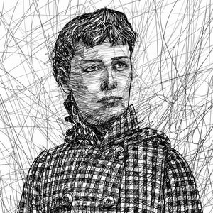 NELLIE BLY ink portrait - POSTER - various sizes available! art print painting drawing writer author journalist book investigative detective